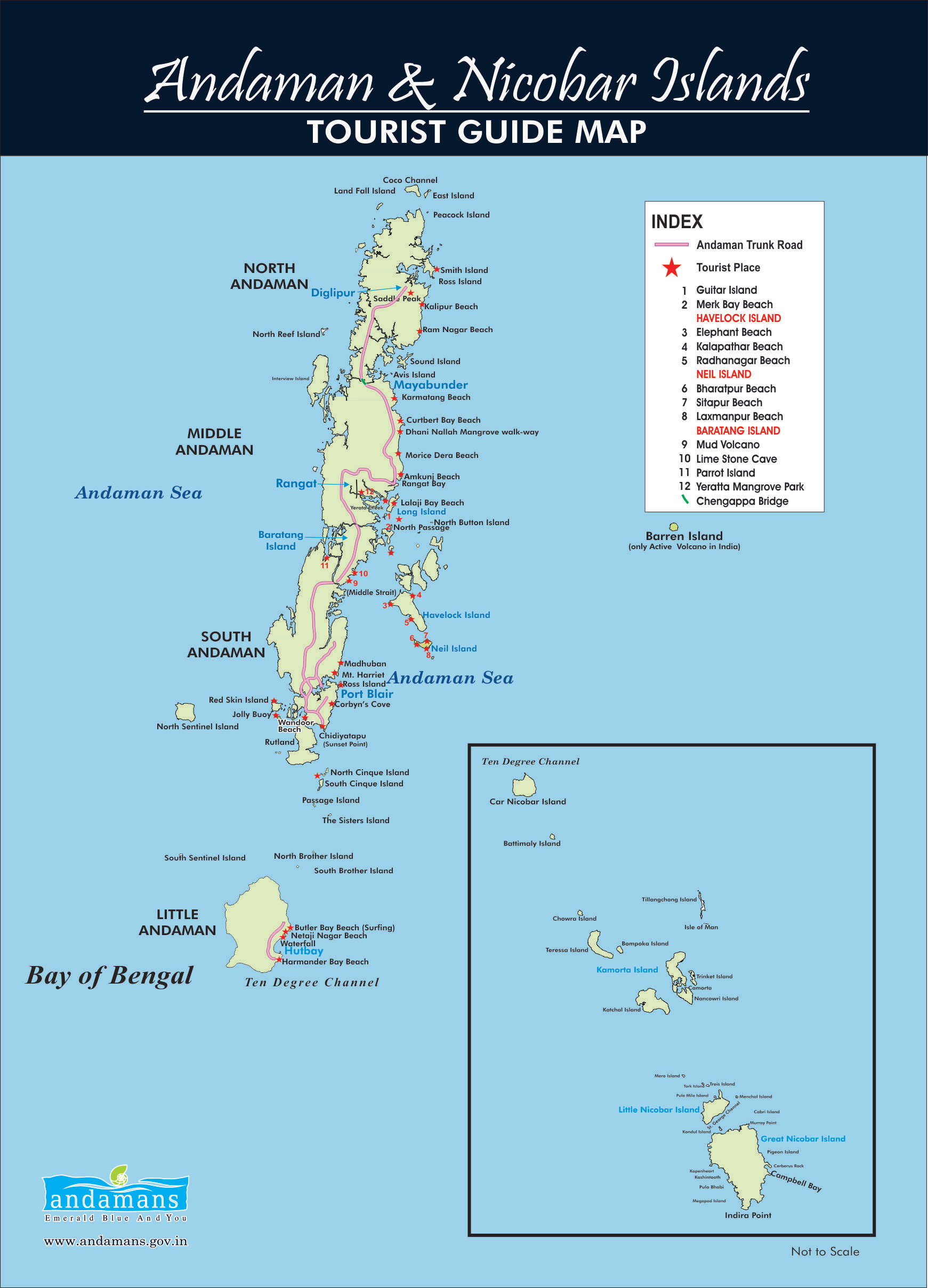 Andaman Tourist Map 